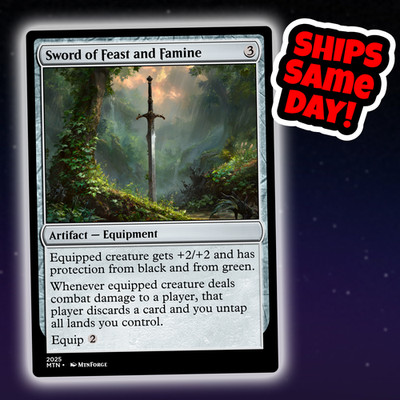Sword Of Feast and Famine - Custom Art Magic: The Gathering Playtest Card