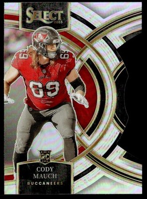 2023 Panini Select Sivler Prizm Die Cut Cody Mauch Rookie Tampa Bay Buccaneers