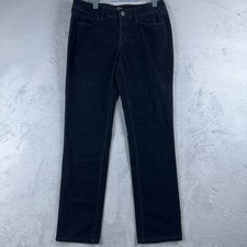 Ann Taylor LOFT Modern Straight Corduroy Pants Low Rise Womens Black Size 28/6