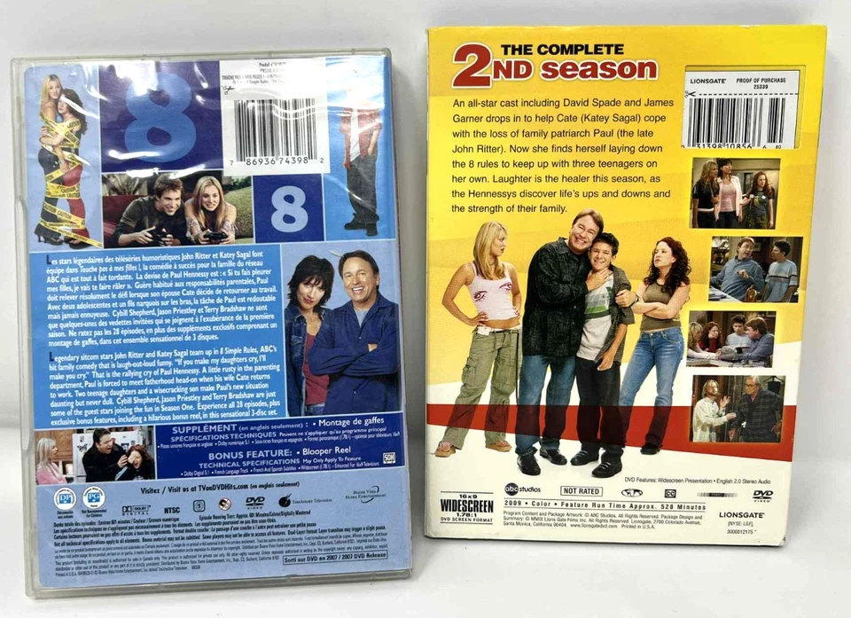 8 SIMPLE RULES SEASONS 1 & 2 DVDs LOT John Ritter TV show OOP - Image 2 of 3