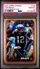 Tom Brady 2024 Topps Chrome Gold Refractor 28/50 #120 PSA 10 Gem Mint