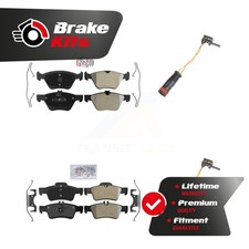 Front Rear Ceramic Brake Pads & Wear Sensor Kit For 2006-2009 Mercedes-Benz E350