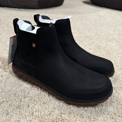 NEW IN BOX BOGS Men's Casual Chelsea II Waterproof Slip-On Black Boots Size 11