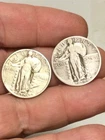 lot of 2 1930 Standing Liberty Quarters