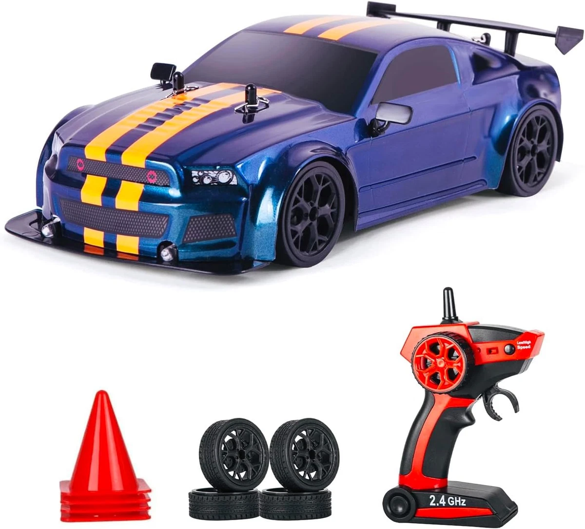 Auto Drift RC YUAN PLAN 1/24 2.4GHz 4WD Alta Velocità Arancione - Foto 5