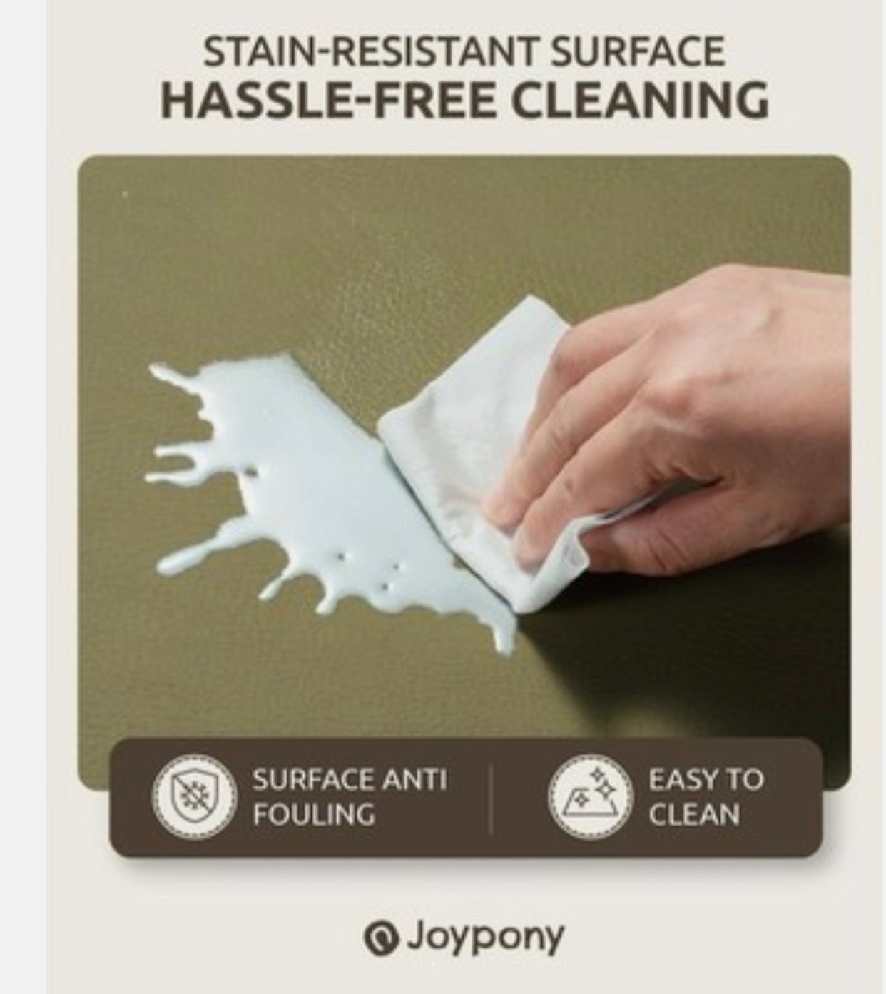 Vegan Leather Baby Play Mat, Wipe-Clean Play Mat for Floor, 50x50 in Thicken  