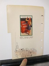 Insegna espositore negozio COCA COLA 1940 venditore campione fiori distributore automatico refrigeratore