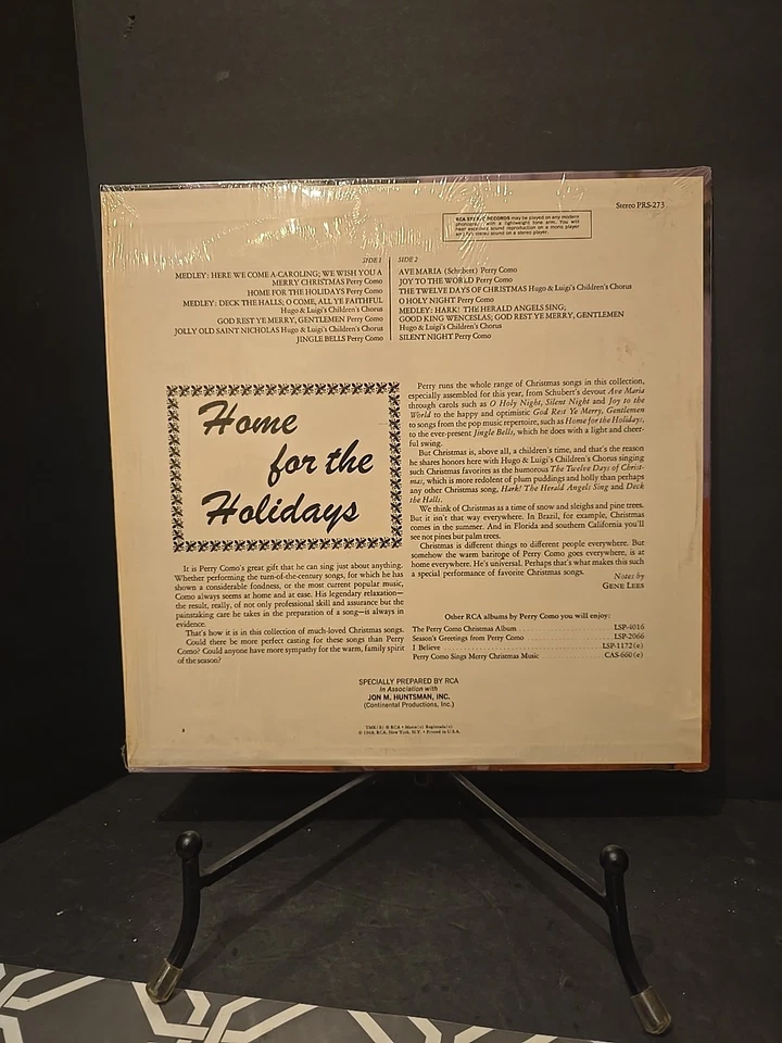 Perry Como Home For the Holidays RCA PRS 273 Open In Shrink MINT / NEAR MINT - Image 2 of 4