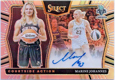 2025 Panini Select WNBA Marine Johannes Silver Prizm Courtside Action Auto