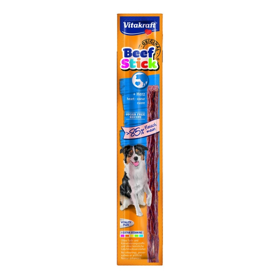 Vitakraft Beef Stick Original Herz - 50 x 12g - Leckerli Sticks Hunde Hundesnack