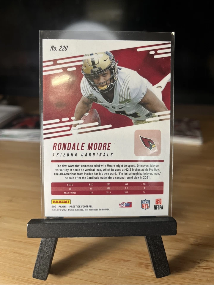 2021 Prestige Football Xtra Points Rondale Moore RC Green  /199 #220 - Image 2 of 2