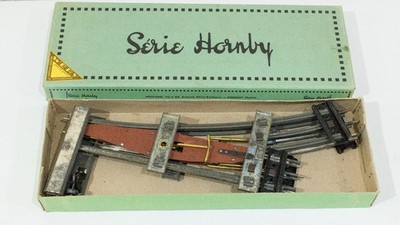 Hornby 0 Meccano rail pair switches right left EPR2 EPL2 + original box