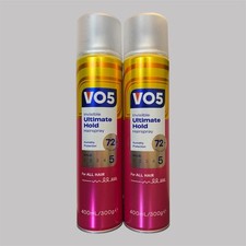 Image of VO5 Invisible Ultimate Hold Hairspray 400ml x 2 72hr Humidity Style Freeze