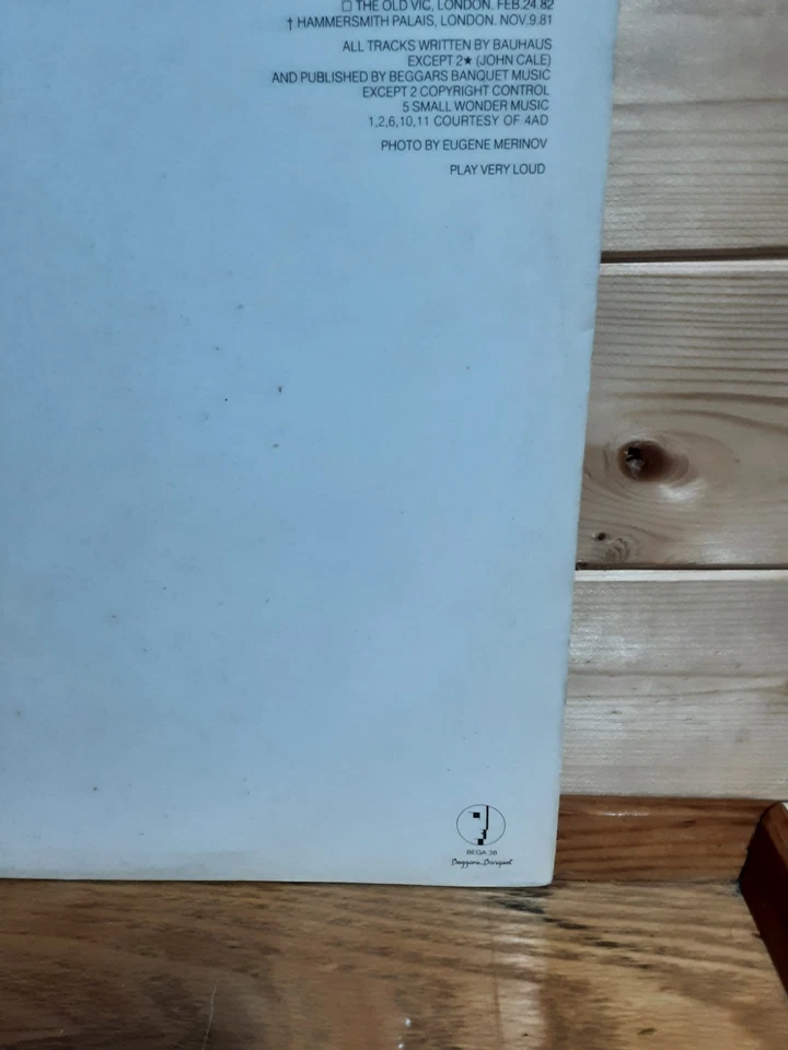 Bauhaus Press The Eject And Give Me The Tape 12 " Vinyl Lp Ex Condition - Image 4 of 4