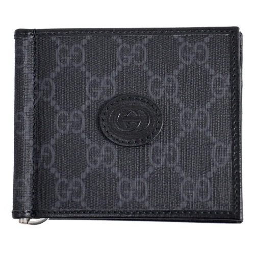 Gucci Portefeuille Homme Clip Monnaie Bifold Gg Supreme Noir 700686 92Tcf 1000