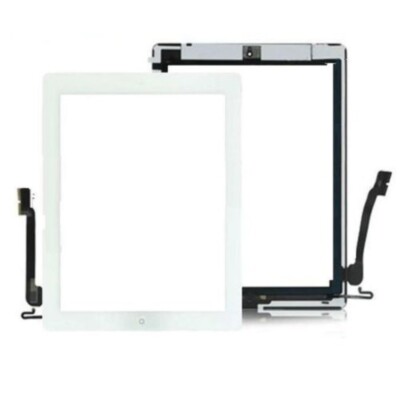 JPUNG Schermo di ricambio per iPad Air di prima generazione (bianco), per touch screen A1474 A1475 A1476, con pulsante Home, kit completo di strumenti