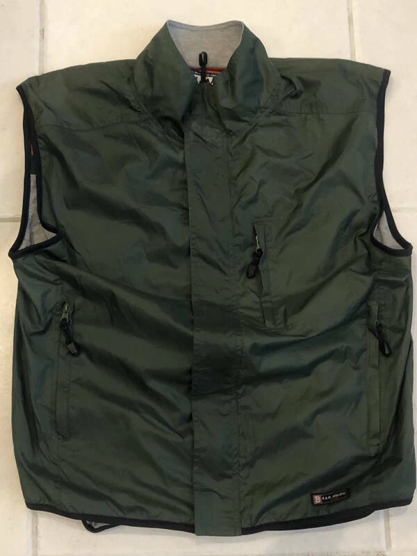 The Original B.U.M. Chaleco de polietileno verde oscuro cremallera completa Equipment nuevo sin etiquetas talla L Foto 2 de 3
