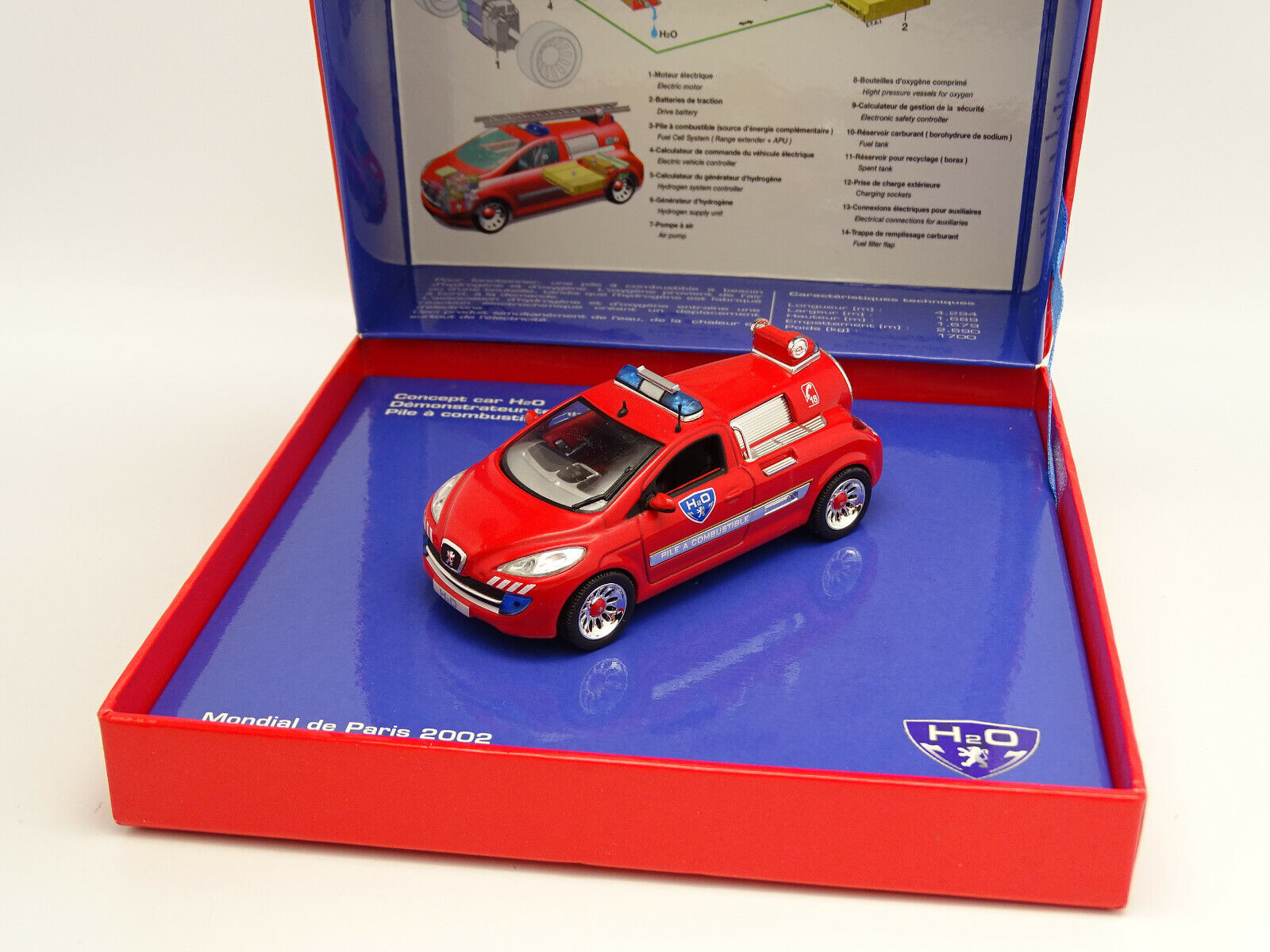 NOREV 1/43 - Boxset Peugeot 206 H2O Firefighters Concept Car