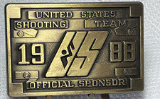 1988 US Shooting Team Official Sponsor XXIV Olympiad Seoul , Korea Belt Buckle