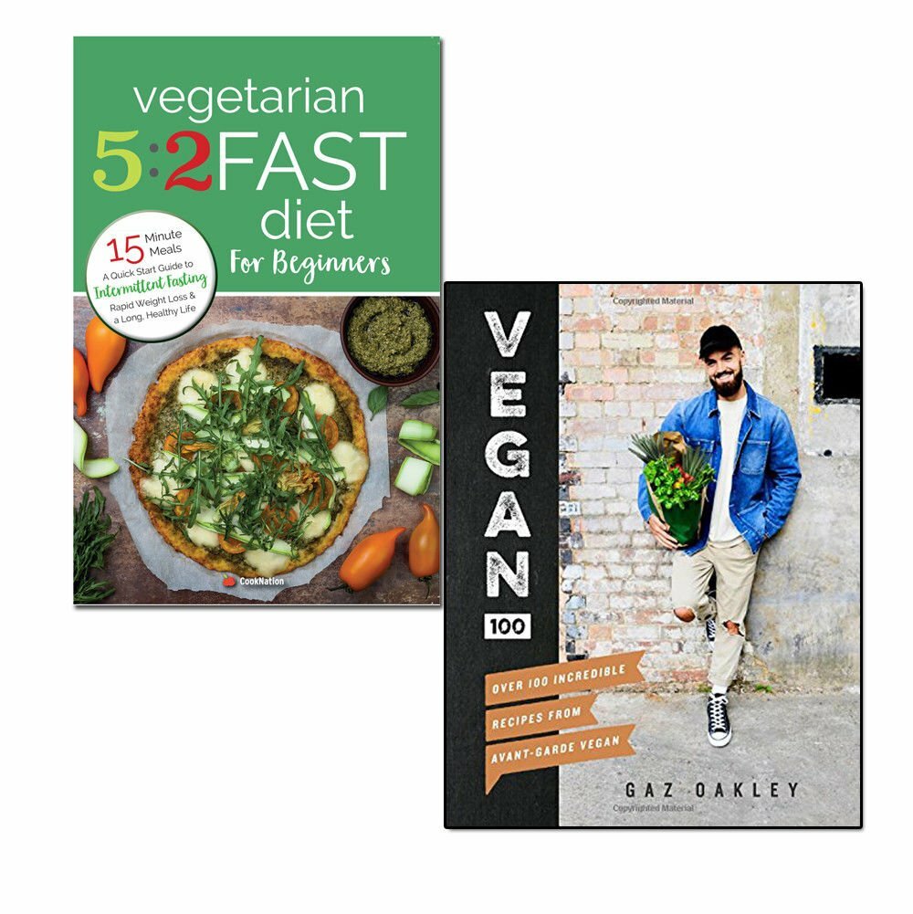 Vegan 100 gaz oakley and  vegetarian 5:2 fast diet 2 Books Collection Set NEW