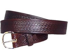 1 3/4" BIKER BASKET WEAVE BASKETWEAVE TRUCKER WORK WEAR LEATHER BELT