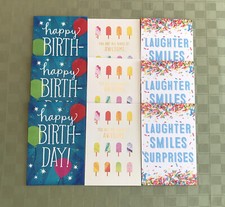 HALLMARK BIRTHDAY Lot Of 9 General Bday Cards Envelopes 3 Deluxe Designs NEW