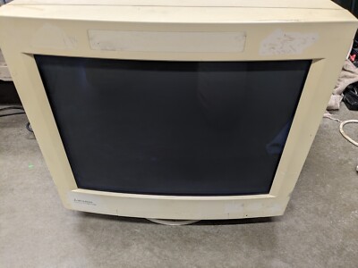 ベージュ CRTモニター 中型 Zenith Data Systems ZCM-1492 FTM CRT Monitor VGA Screen Powers No