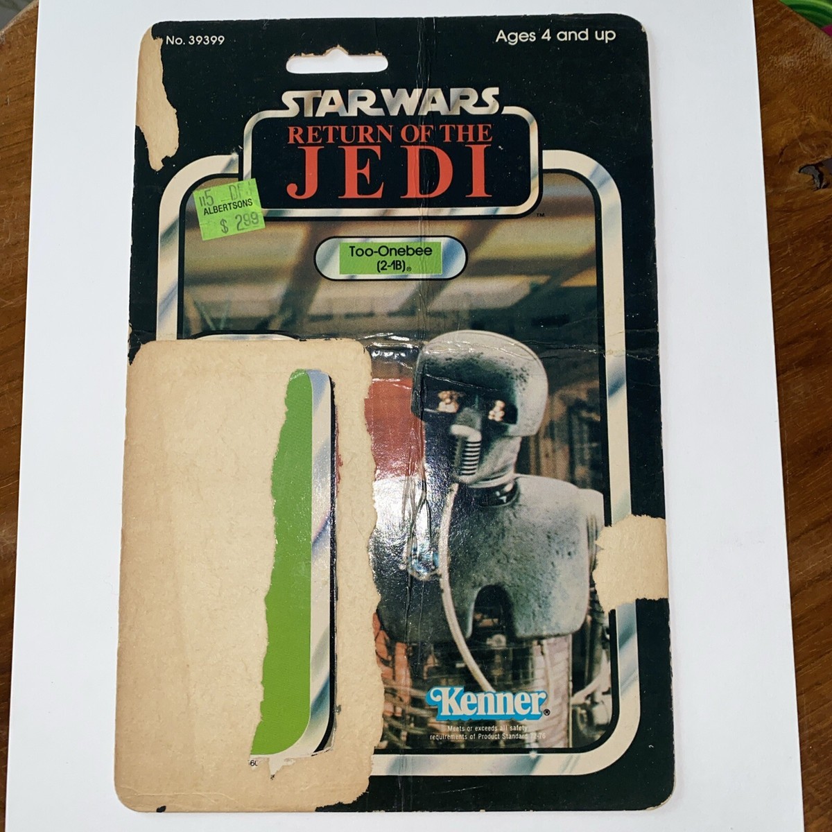 Vintage Kenner Star Wars Return of the Jedi Cardback - 2 1B - Too
