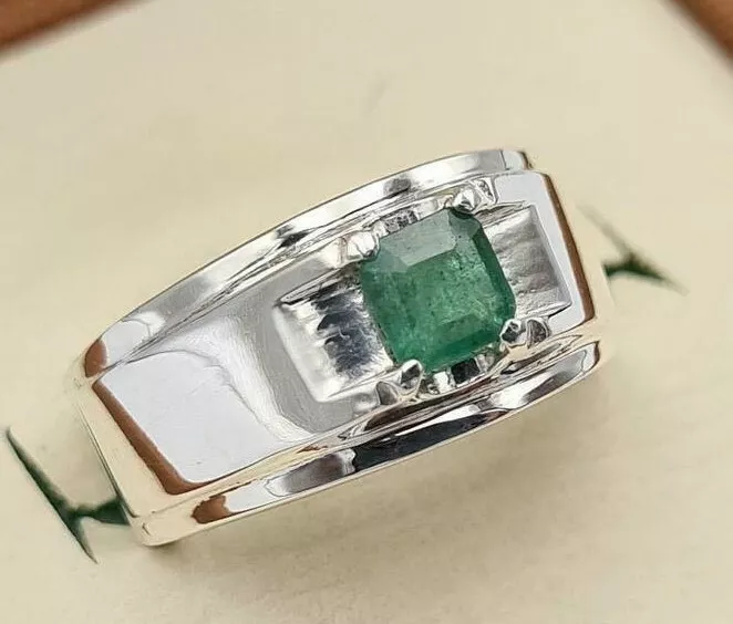 Emerald Ring Christmas Gifts Zodiac Jewelry Handmade Jewellery