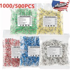 1000Pcs Solder Seal Sleeve Heat Shrink Butt Wire Connectors Terminals Waterproof