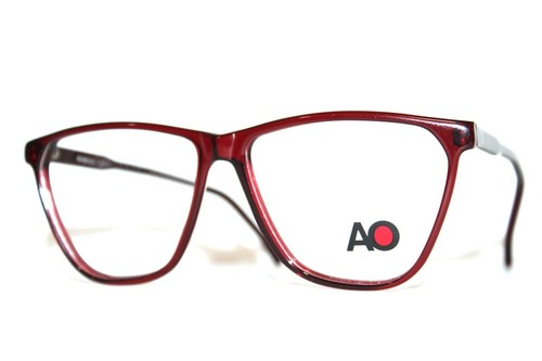 BRAND NEW VINTAGE AMERICAN OPTICAL 1330 WINE BURGNDY EYEGLASSES RX 58-13-135 USA - Picture 3 of 6