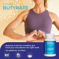 Bodybio Sodium Butyrate Capsule Improves Gut Detoxification Weight Loss 60