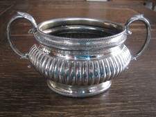 prächtiger großer Zuckertopf Zuckerschale Queen Anne Stil silber pl England