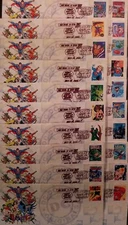 DC COMICS SUPER  STAMP ART USPS FIRST DAY OF ISSUE SET of 20 Cachet  SDCC 2006