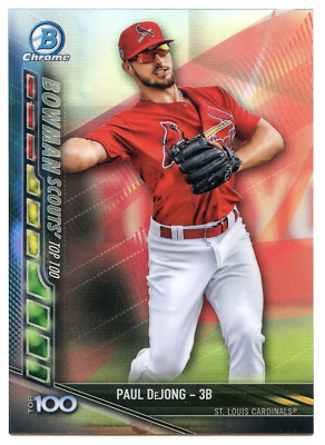 2017 Bowman Chrome Paul DeJong Scouts Top 100 #BSU-PDJ - St. Louis Cardinals