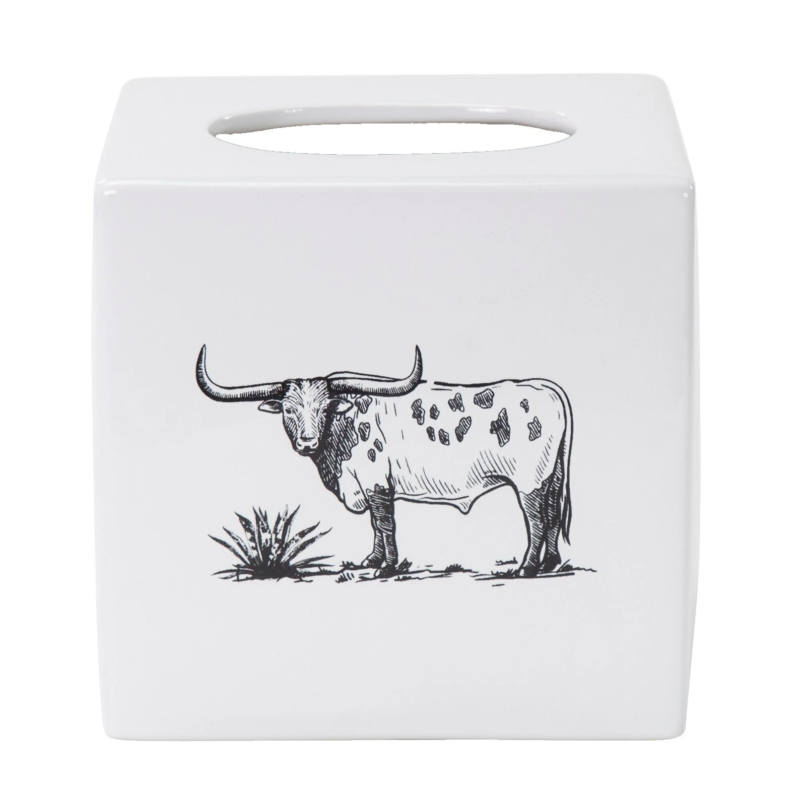 White Ceramic Tissue Box Covers