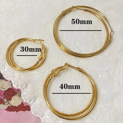 Pairs Hoop Earring Set 30mm 40mm 50mm Huggie Earring for