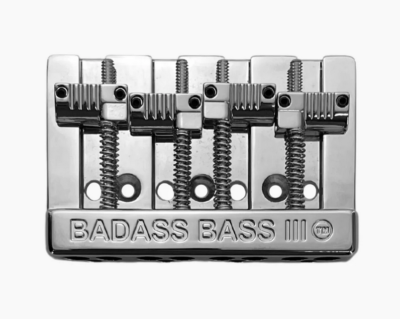 Chrome Leo Quan Badass III Bass Bridge For String Thru Fender P/J