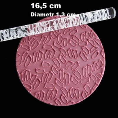 Präger Fondant Tortendekoration Pin Rolling Handwerk Cupcake L: 16,5 cm Ø1,3 cm