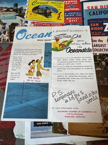25 Piece Southern California Ephemera Lot 1950s Zoo Maps Restaurant Postcard LA - Picture 4 of 24