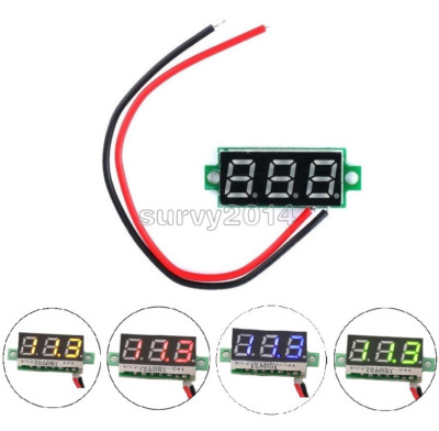 2 Wire 0.28'' LCD Disaplay Digital DC Voltmeter Gauge Voltage Detector