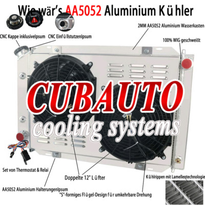 3 Reihe Aluminium Kühler + Lüfter + Relais For 79-93 1979 Ford Mustang LX GT SVT