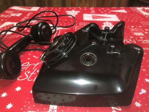 TELEFONO A DISCO VINTAGE, ANNI '60, FATME BACHELITE NERO COME DA FOTO - Foto 10 di 12