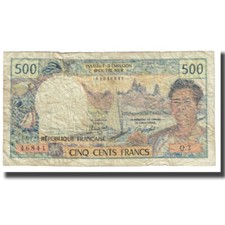#175139 Geldschein, Tahiti, 500 Francs, KM:25d, S