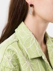 Tory Burch CRYSTAL HEART & PEARL DROP EARRINGS  1.6" Smoky Topaz   $178  (New) — photo 5