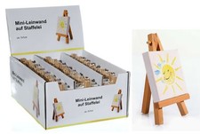 Mini Leinwand 10St a7x7cm auf Keilrahmen mit Staffelei zum Malen, Party Hochzeit