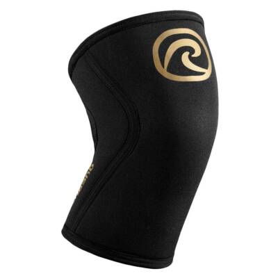 Knee Support Rehband 105337 RX Knee Sleeve 5mm CrossFit Weightlifting Black/Gold
