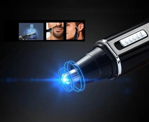 Kemei KM-6630 4 en 1 Set Afeitadora Barba Nariz Pelo Cejas Orejas Recortadora Cortapelos - Imagen 8 de 27
