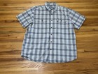 Carhartt ButtonUp Shirt Men XL Gray/White Plaid Relaxed Fit Button Down Collared