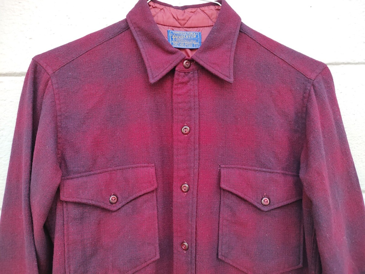 トップス 50s Wool Shirt shadow check PENDLETON m B280A730-938D-4F3C-A02D-